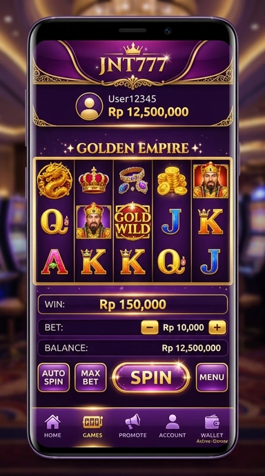 Screenshot aplikasi jnt777 saat pengguna menelusuri katalog aplikasi.